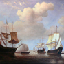 Calm: Dutch Ships Coming to Anchor  - Willem van de Velde